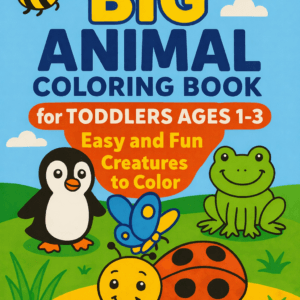 My First Big Animal Coloring Book for Toddlers Ages 1–3: Easy and Fun Creatures to Color