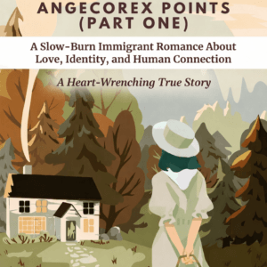 Angecorex Points (Part One) book cover featuring Jennifer and Simon in an immigrant love story