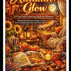 Autumn Glow A Cozy Fall Coloring Book for Women cover