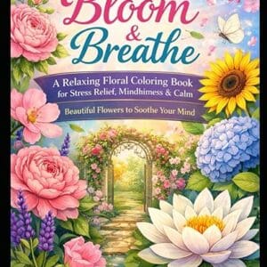 Bloom and Breathe A Relaxing Floral Coloring Book for Stress Relief cover