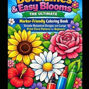 Bold Lines and Easy Blooms The Ultimate Marker Friendly Coloring Book cover