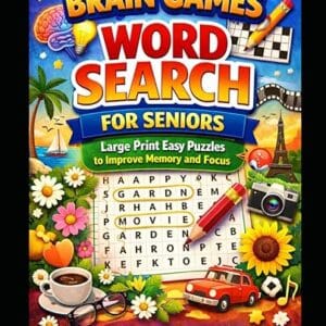 Brain Games Word Search for Seniors Large Print Easy Puzzles book cover