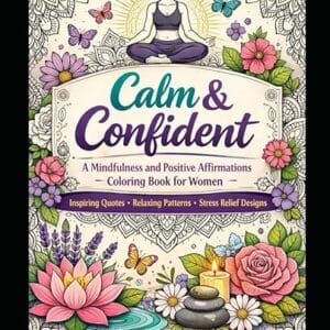 Calm and Confident A Mindfulness and Positive Affirmations Coloring Book for Women cover
