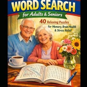 Easy Large Print Word Search for Adults and Seniors 40 Relaxing Puzzles book cover