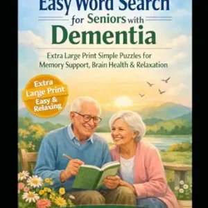 Easy Word Search for Seniors with Dementia puzzle book cover