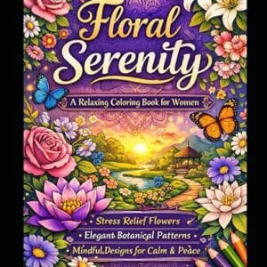 Floral Serenity A Relaxing Coloring Book for Women cover