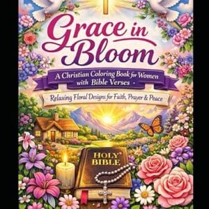 Grace in Bloom A Christian Coloring Book for Women with Bible Verses cover