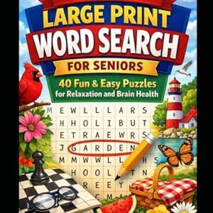 The Ultimate Large Print Word Search for Seniors puzzle book cover