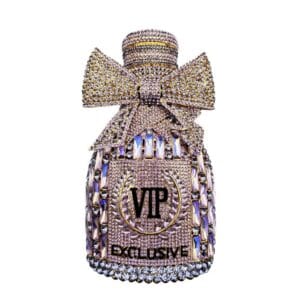 Bow Champagne Wine Bottle Diamond Set Banquet Bag Crystal Handbag for Women