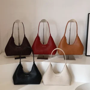 Texture PU Leather Shoulder Bag